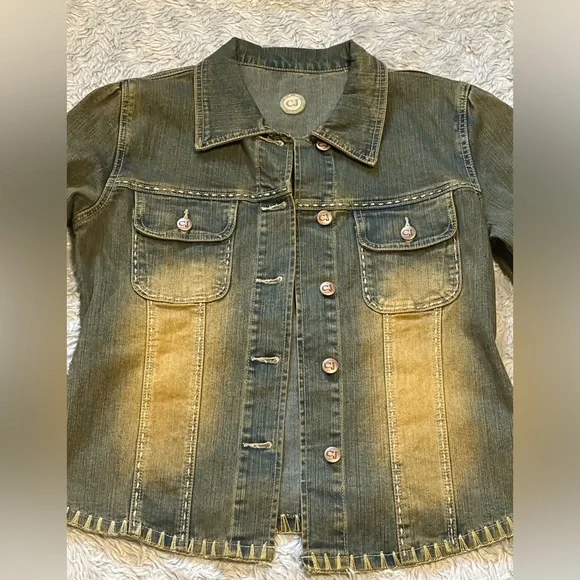 NWT Unique Denim Jean Jacket, Size M, It’s giving Hippie Vibes… - Picture 4 of 8